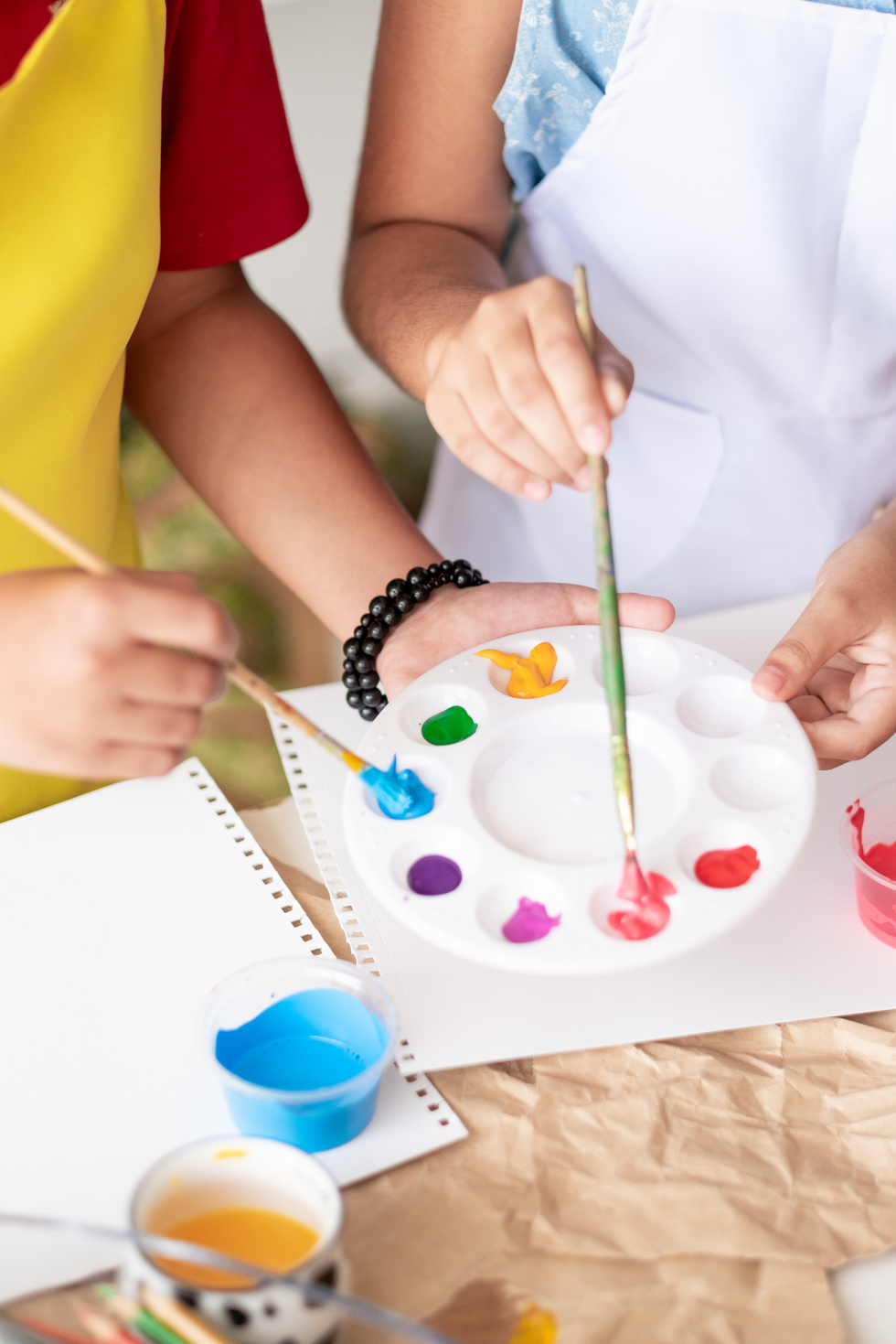 Students Holding a Palette 